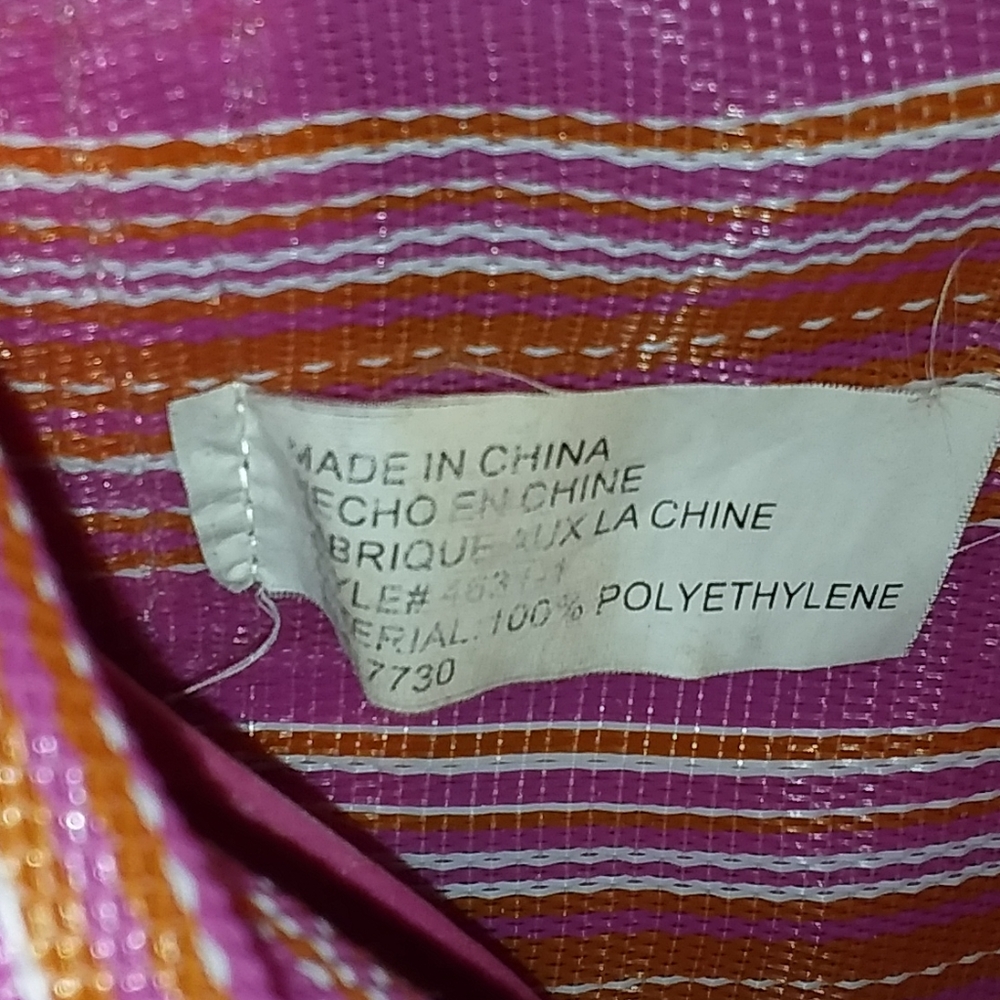 VTG 1990's Plastic-Mesh Beach Tote - EUC - Picture 3 of 6